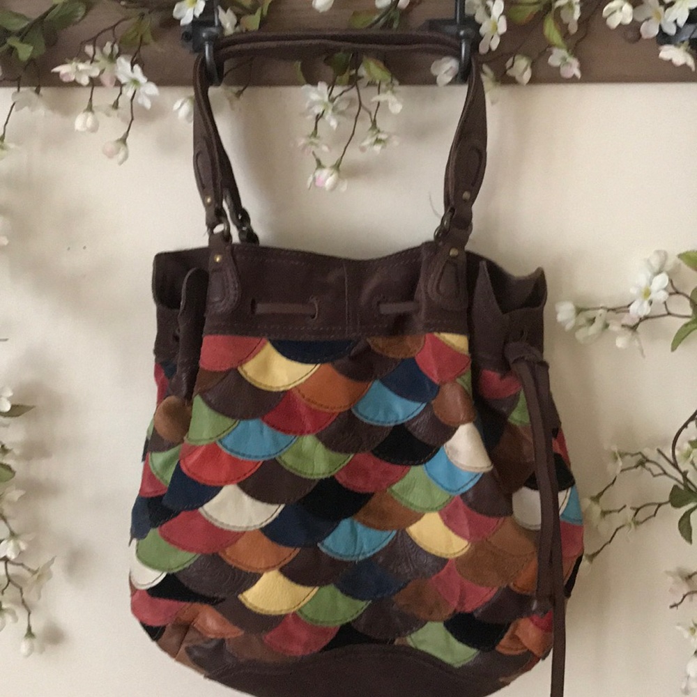 Lucky brand suede leather bag